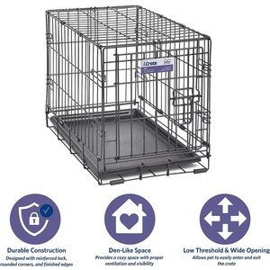 MidWest Homes for Pets Newly Enhanced Single Door iCrate Dog Crate